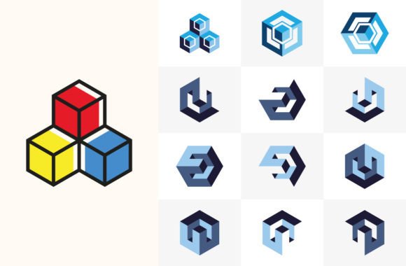 3D Isolated Hexagon Logo Sets: A Comprehensive Overview