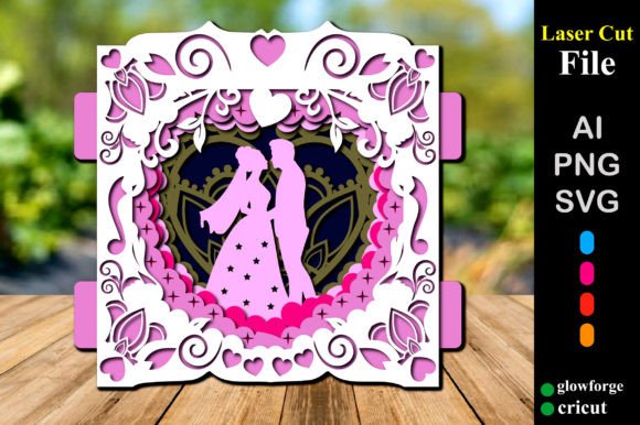 3D Wedding Popup Tunnel Card Template