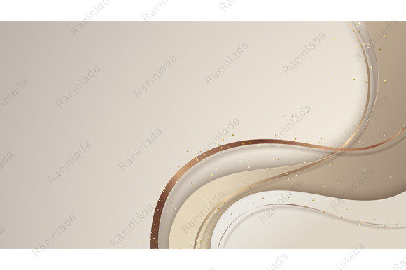 Abstract Template 3D Elegant Golden Wave: A Versatile Design for Creative Projects