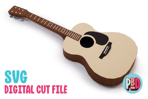 Acoustic Guitar 3D Papercraft: A Strategic Decor for Music Lovers