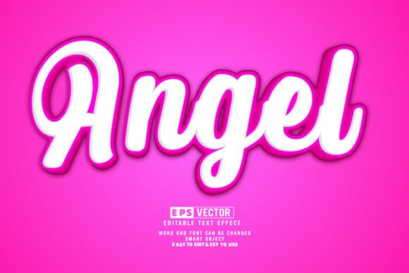 Angel 3d Editable Text Effect Vector for Creative Flexibility