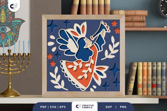 Angel 3D Shadow Box Paper Cut