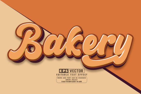 Bakery 3D Editable Text Effect Vector: A Versatile Design Tool for Creative Professionals