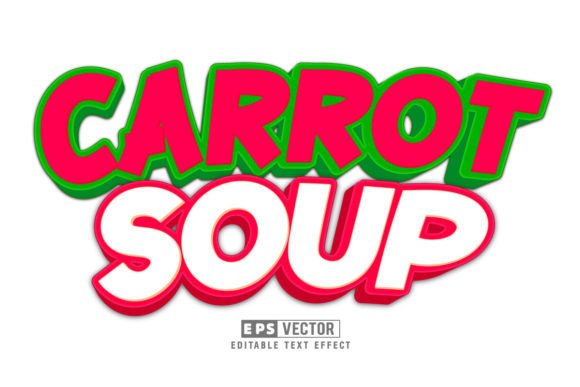 Carrot Soup 3D Editable Text Effect