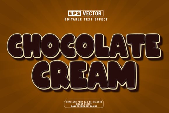 Chocolate Cream 3D Editable Text Effect