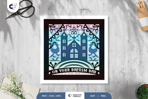 Christening 3D Shadow Box Paper Cut: A Unique Craft for Special Moments