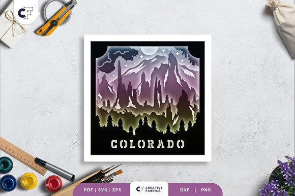 Colorado Springs 3D Shadow Box