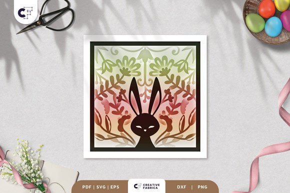 Easter Folk Art 3D Shadow Box SVG