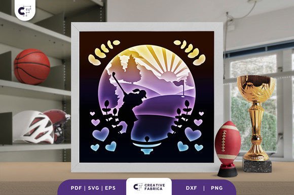 Female Golf Player 3D Shadow Box SVG: A Creative and Practical Craft for Enthusiasts