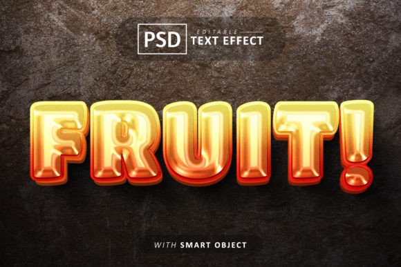Fruit Text - Editable 3D Font Effects