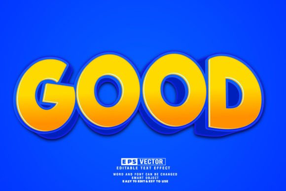 Good 3D Editable Text Effect Vector for Creative Flexibility