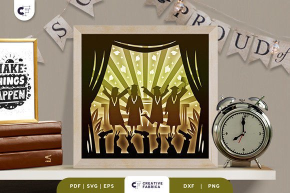 Graduation Girls Celebration 3D Papercut: A Creative Way to Celebrate Achievement