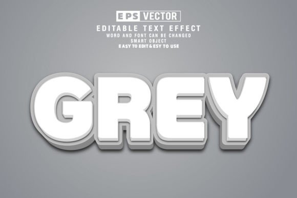 Grey 3D Editable Text Effect Vector: A Versatile Tool for Designers