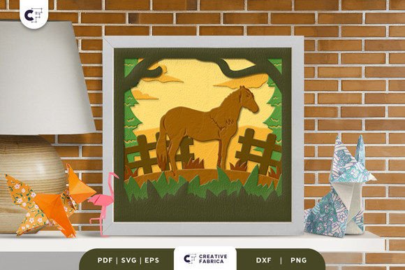 Horse on the Ranch 3D Shadow Box: A Creative and Versatile Crafting Option