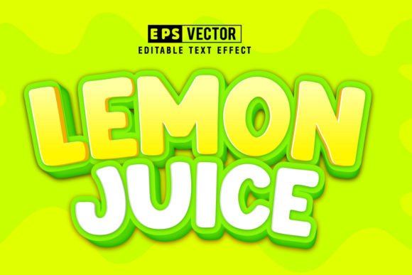 Lemon Juice 3D Editable Text Effect: A Versatile Design Tool for Creatives