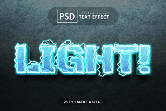 Light Text - Editable 3D Font Effect