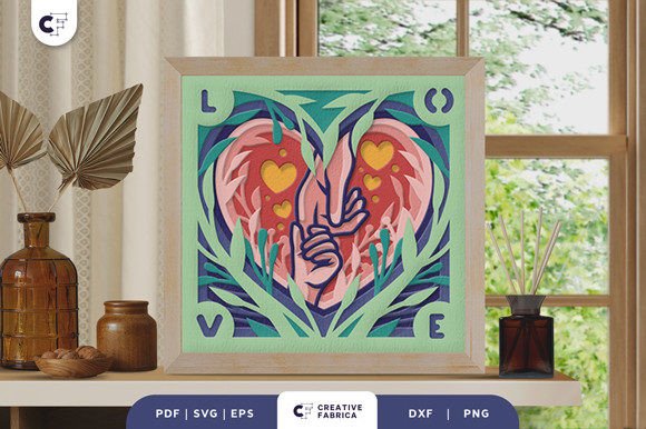Mother's Love 3D Shadow Box Paper Cut