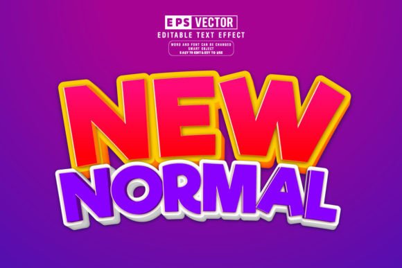 New Normal 3d Editable Text Effect Vecto: A Versatile Design Asset for Modern Creatives