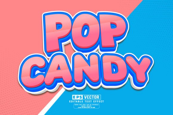 Pop Candy 3D Editable Text Effect Vector: A Versatile Tool for Digital Designers