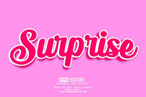 Surprise 3d Editable Text Effect Vector: A Versatile Design Tool