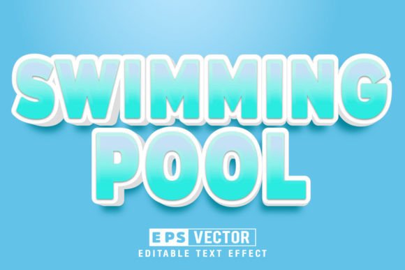 Swimming Pool 3D Editable Text Effect for Professional Designers