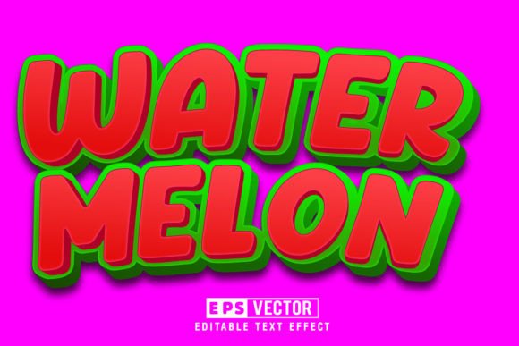 Water Melon 3D Editable Text Effect: A Creative Tool for Designers and Businesses